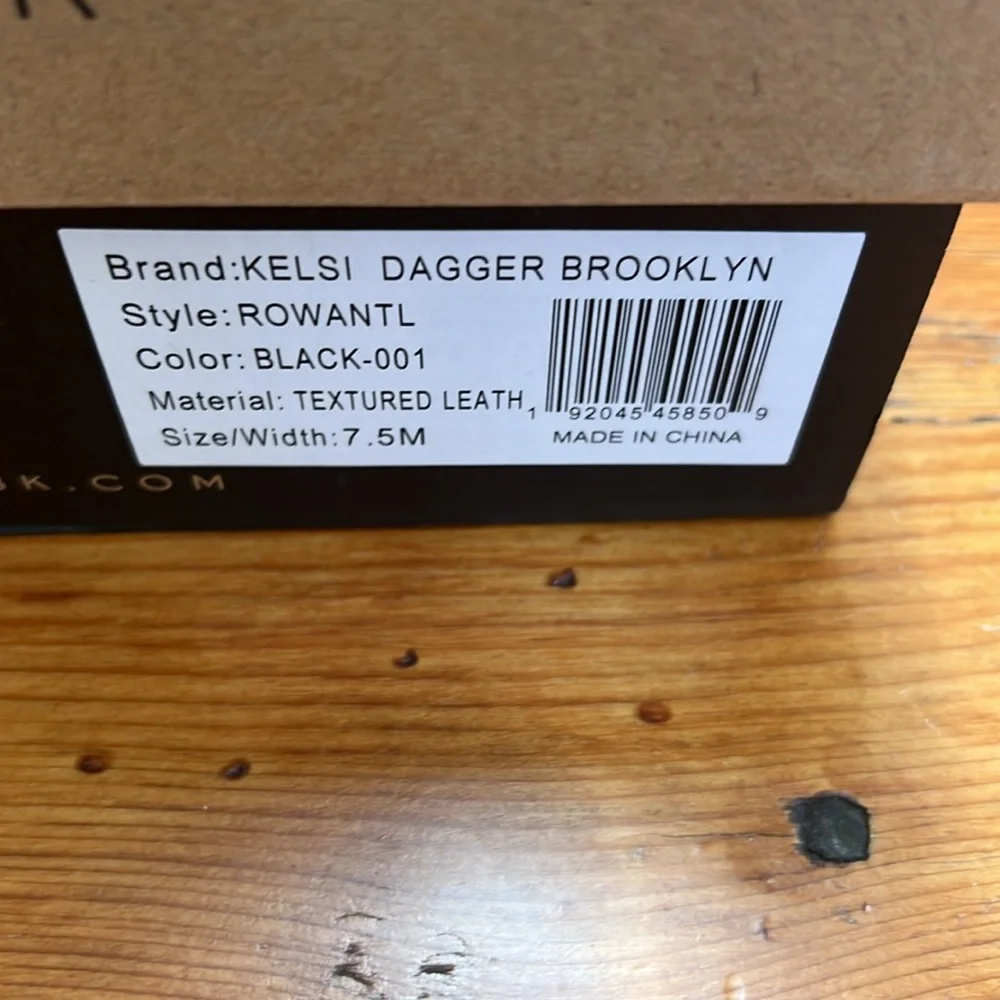Kelsi Dagger Rowan Black Leather Platform Wedge Sandal Women's Size 7.5 new - Picture 9 of 10